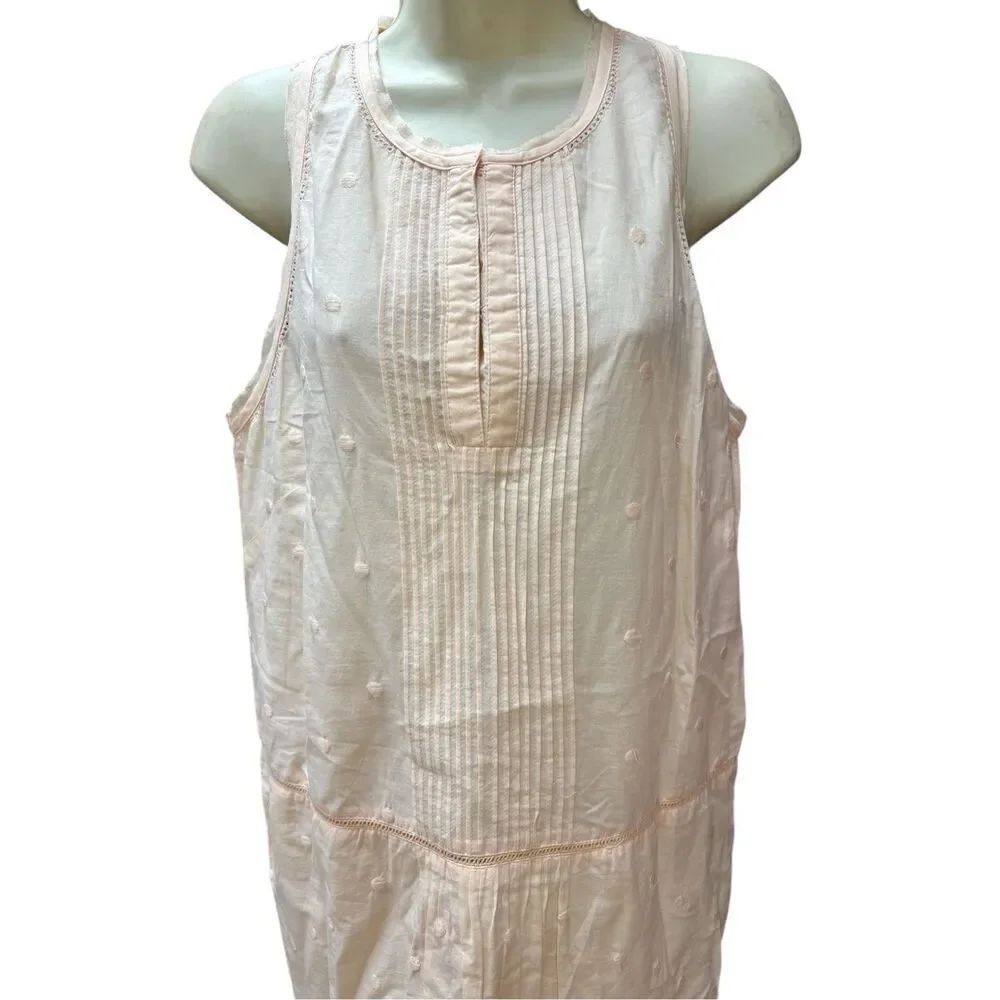 St. Roche Agnes 100% Organic Cotton Dress In Baby Pink Nwt Size Medium — image 2 of 6